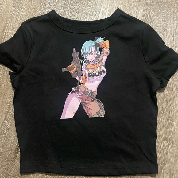 Womens Small Dragonball Super Bulma Cropped Shirt - Picture 1 of 5